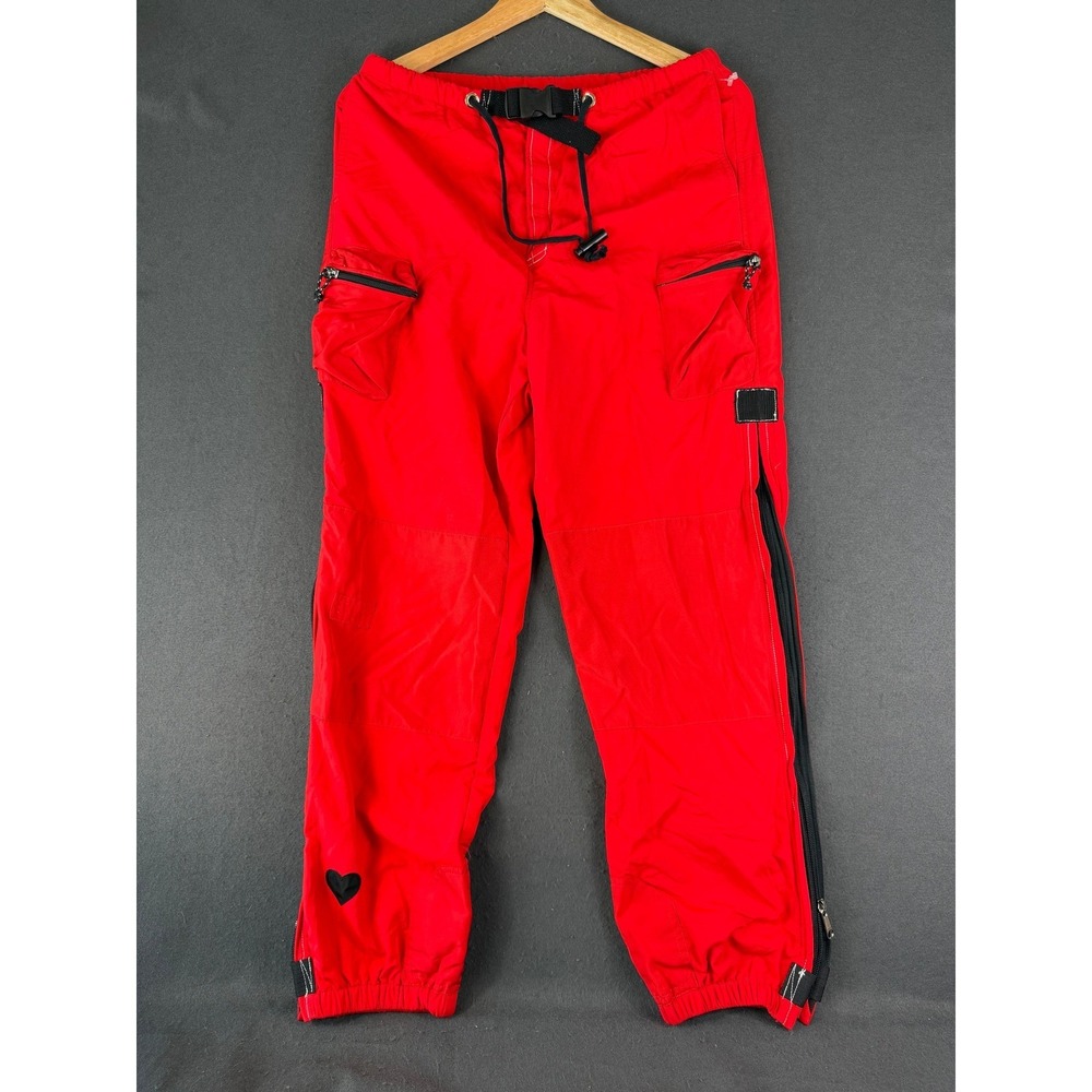 Round Two Mens Red Hiking Track Pants Pocket Comfort Performance Outdoor S
